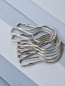 (30PCS/SET) C-RING With Lock C Ring Metal Chrome Gourd Hook For CR Shower Curtain Organizer