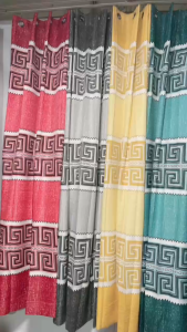 SEMI-BLACOUT CURTAIN WITH Greek Key Pattern Bedroom: A Seamless Blend of Modern Comfort and Classical Design" 8 FT LENGTH