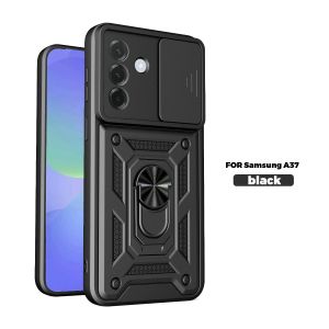 szhaiyu | For Samsung Galaxy A57 A37 Case Slide Lens Protect Shockproof Armor Phone Case for Galaxy A07 A06 A36 A56 A16 Ring Holder Cover