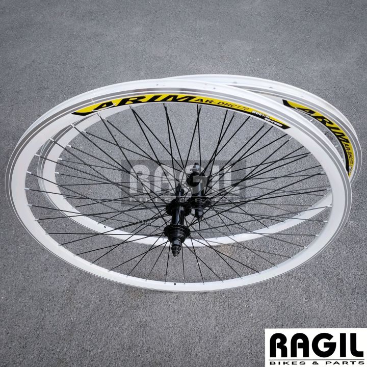 Wheelset Sepeda 700c Arim 700 C A Rim Lubang 36 Hole 36h Double Wall