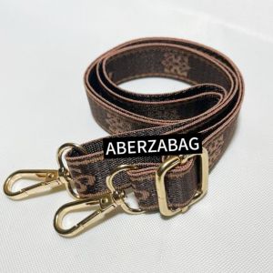 Tali selempang tas wanita nilon warna dasar coklat lebar 2.5 cm panjang 120 cm