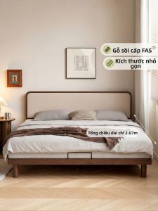 DONGMU | Real Leather Solid Wood Soft Bed