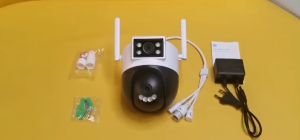 CCTV V380 Pro  Kamera CCTV sambung hp jarak jauh Kamera CCTV IP Camera WIFIFungsi tahan air dilengkapi dengan dudukan. Antena eksternal cocok untuk penggunaan di dalam dan luar ruangan