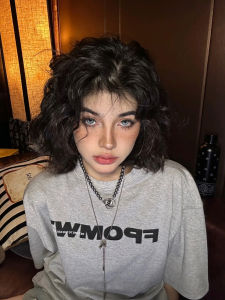 American Retro Country Trendy Basic Letters Print Gray Short Sleeve T-shirt Female Loose Couple Half Sleeve Oversize