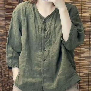 Lieoyuarn | Retro Literary Button-Up Shirt