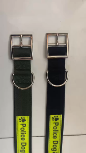 (4 Phân) Vòng Cổ POLICE DOG Phản Quang 4 Phân 2 Lớp Khóa Hợp Kim Có Lớp Đệm Chắc Chắn Dành Cho Pet từ 25Kg-45Kg