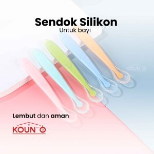 Sendok Makan Bayi Silicone Sendok Silicon Bayi Sendok Silikon Peralatan Makan BayI Pelengkapan Mpasi