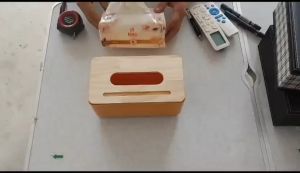 TRENY Home Tissue Box Cover Creative Rectangular Tissue Box Household Plastic Tissue Box Rack Brown Red Facial Tissue Box Rack are Applicable to The Living Room Tissue Holder