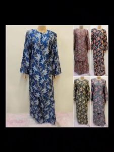Baju Kurung Pahang Batik Puspa #KPB23111 Javanese Silk BBStml