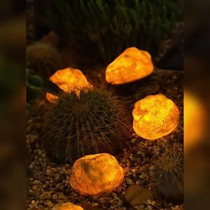 SXH  Solar Outdoor Light Artificial Stone Lighting Chain Home Park Courtyard Balcony Decoration Waterproof Atmosphere Cow Dung Lamp