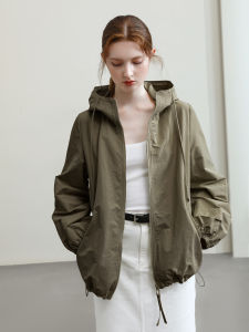 Miccbeirn | Casual Short Style Hooded Jacket New Autumn Simple Workwear Fashion Commuting Versatile Leisure Windbreaker Small Size Top