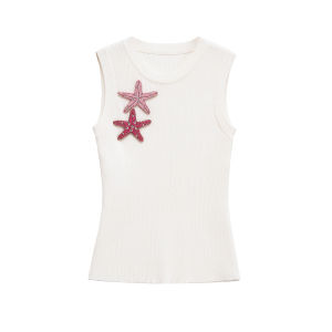 2025 summer new products womens clothing fashionable casual hot girls starfish decoration sleeveless vest