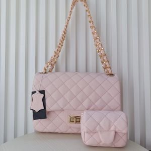 ABIEGO - AZZURA SERIES Tas Wanita Tas Selempang Tas Bahu Tas Pesta Hitam Kulit PU Motif timbul