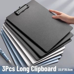 Clip Board Long File Folder Organizer Writing Pad Black Clipboard 3Pcs/Set 36x24cm/9.25x13.98inch