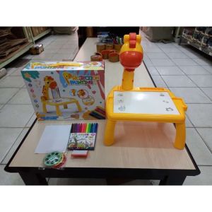 Meja Belajar Anak Gambar Proyektor Senter Edukasi Anak Jerapah Standart