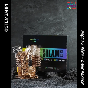 [Tuyệt phẩm STEM] Ray bi tuần hoàn Ngọc và Rồng - Dark Dragon. Đồ chơi lắp ráp gỗ khoa học công nghệ sáng tạo stemsanpi
