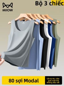 Áo thun nam MiiOW bằng lụa modal mỏng không đường may thoáng khí