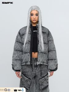 SMFK | Warm Floral Patterned Retro Cotton Coat