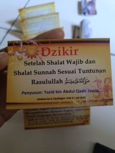 Souvenir Dzikir Setelah Shalat LIPAT | Ust. Yazid