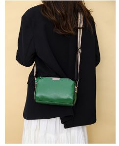 Trendy Large Capacity Top Layer Cowhide Womens Bag Soft Leather Single Shoulder Slant Cross Bag Fashionable Versatile Handbag