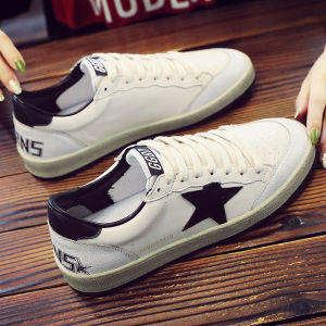 First Layer Cowhide Distressed Retro 2023 Star Little Dirty Shoes Mens Leather White Shoes Easiest for Match Board Shoes Casual Dirty Shoes