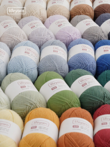 LIFEYARN | Cocoa Milk Cotton DIY Knitting Yarn 4 Strands