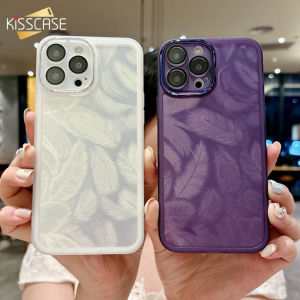 Kisscase Sang Trọng Laser Gradient họa tiết lông vỏ điện thoại Cho iPhone 15 14 13 12 11 Pro Max Plus Với Ống Kính bảo vệ phim Bao Gồm Sall nhựa tpu mềm Chống Rơi Chống Sốc ốp lưng cho iphone 15 14 13 12 11