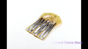 6pcs/set Watch Repair Tool for Watchmaker Straight Elbow Handle Stainless Antistatic Plastic Handle Installation Work Tweezers