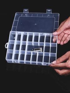 10 15 24 36 Slot Compartment Storage Box Practical Adjustable Plastic Case for Bead Rings Jewelry Floss Display