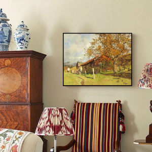 ภาพวาดตกแต่งสไตล์ฝรั่งเศสย้อนยุค ภาพวิว ห้องนอน ห้องนั่งเล่น ร้านอาหาร ภาพวาดฝาผนัง งานศิลปะ ภาพวาดขนาดเล็ก ภาพวาดฝาผนังสไตล์อินส์