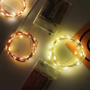 5M/10M LED String Fairy Lights Battery Power Outdoor Waterproof Copper Wire Christmas Wedding Holiday Party Fairy Light