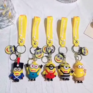 Gantungan Kunci Minions Keychain Gantungan Aksesoris Tas Ransel Karakter Kartun Lucu Minion
