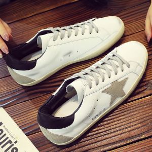 2025 New Original GGBD Couple Old Retro Stars Genuine Leather Mens and Womens Low-top Sports Sneakers Little White Shoes Versatile Casual Board Shoes Little Dirty Shoes