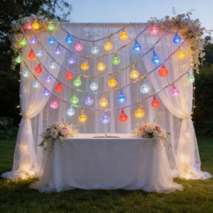 Fairy Light Bauble LED String Lights Battery Powered Garland LED Ball String Lights for Tree Indoor Wedding Home Decoration Lamp
