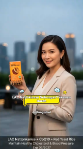 LAC Nattokinase + CoQ10 + Red Yeast Rice Maintain Healthy Cholesterol & Blood Pressure Exp 03/2027