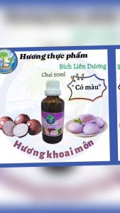 [1 chai 50ml] Hương Thực Phẩm Bích Liên Dương_Hương khoai môn có màu