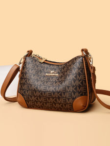 DiHao Kangaroo Retro Letter Crossbody Shoulder Bag for Middle-Aged Women Casual Handbag Mother-In-Law Single Strap Bag