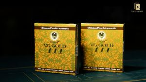 ไพ่ป๊อกพลาสติก ไพ่ขอบทอง ตอง1 V.G. 111 ไพ่แท้ ของแท้ ตองหนึ่ง ไพ่พลาสติก