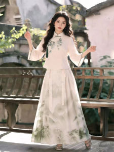YINGKETUO | Embroidered Tassel Hanfu Set Two Pieces