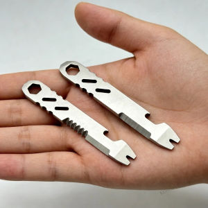 Mini Stainless Steel Multifunctional Pry Bar Mini EDC Hex Wrench&Bottle Opener Portable Outdoor Accessories Bicycle Repair Tool