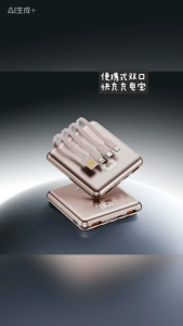 MaLL S6 High-Capacity 10000mAh Power Bank with 4-Wire Fast Charging Portable Airplane & Train Friendly New