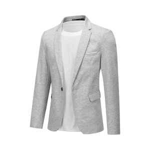 Áo Blazer Nam Dáng Ôm Chất Liệu Cotton Co Giãn Một Khuy Kiểu Dáng Thể Thao Năng Động Nhẹ Thích Hợp Cho Công Việc Và Dạo Phố.
