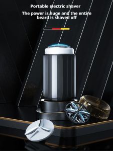 Portable Waterproof Mini Electric Shaver Rechargeable Beard Trimmer Washable Travel Razor Hair Shaving Machine Type C Charging Men