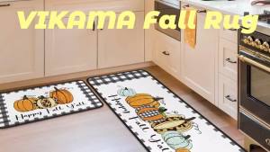 VIKAMA 2 Chiếc Bí Ngô Xanh Nhà Bếp Hành Lang Thảm Chạy Chống Trơn Trượt Chống Mệt Mỏi Chống Thấm Nước Có Thể Giặt Thảm Trải Sàn Cho Trang Trí Nhà