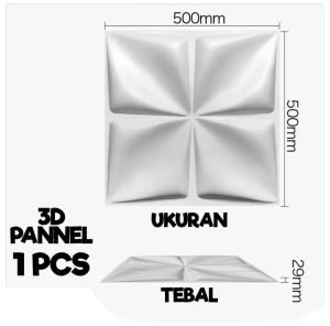 Nineteen23 //  3D PVC Wall Panel Dinding Ukuran 50x50 Wallpaper Dekorasi Rumah Furniture