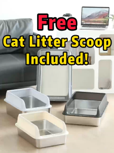cat litter box stainless cat litter box litter box for cat stainless steel cat litter box cat litter box stainless Extra Large  For Big Cats Easy to clean Free Cat Litter Scoop