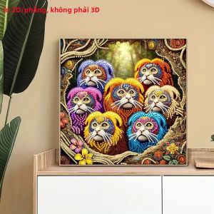 1 Tranh Gắn Đá Họa Tiết Động Vật Không Khung Canvas Phong Cách Hiện Đại Dành Cho Người Mới Bắt Đầu Quà Tặng Lễ Tạ Ơn