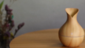 7 LED Vase Humidifier Office Ultrasonic Humidifier Wood Grain Aromatherapy Air Purifier USB home silent Mini Humidifier