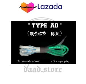 ORIGINAL Shoelaces/tali sepatu katakana glow in the dark by daad.co " Type AD "