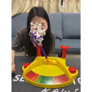 Cream Face Beating Machine Party Face Smashing Machine Cream Toy Cake Face Smacking Gadget for Party Slap Machine Battle Desktop Game